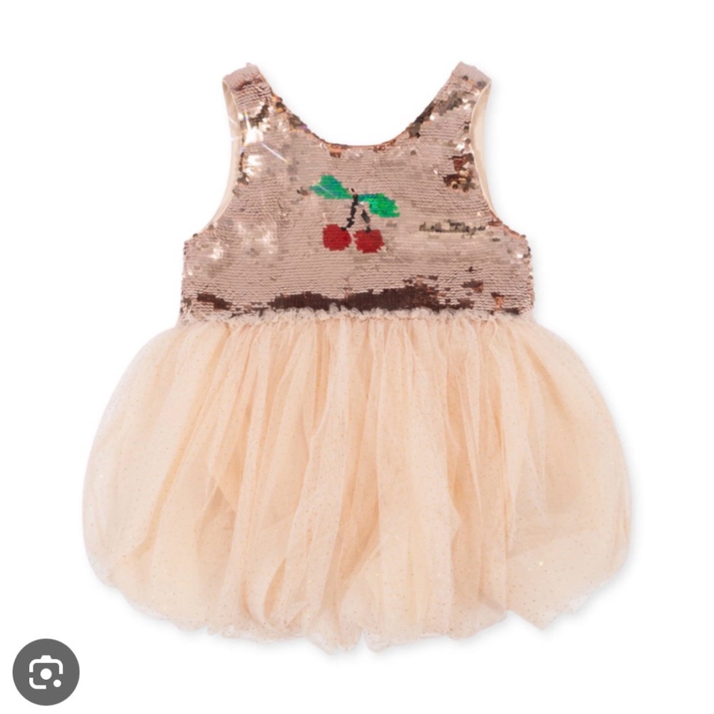 Konges Slojd Sequin cherry bubble dress / size 3T (Retail $121)